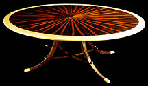 Asian Ellipse Coffee Table by Don DeDobbeleer, Fine Custom Wood Furniture