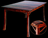 Cocobola Dining Table by Don DeDobbeleer, Fine Custom Wood Furniture