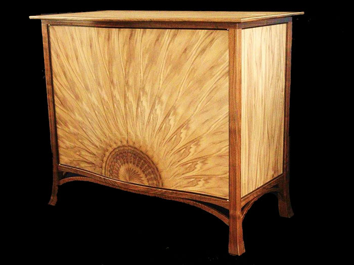 Curved Cabinet by Don DeDobbeleer, Fine Custom Wood Furniture