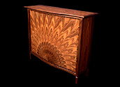 Serpentine Curved Cabinet by Don DeDobbeleer, Fine Custom Wood Furniture