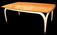 Koa & Curly Walnut Dining Table by Don DeDobbeleer, Fine Custom Wood Furniture