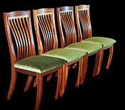 Sapele Dining Chairs by Don DeDobbeleer, Fine Custom Wood Furniture