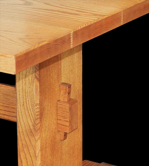 Oak Trestle Table Joinery