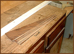 The veneers have been resawn from a single block of walnut