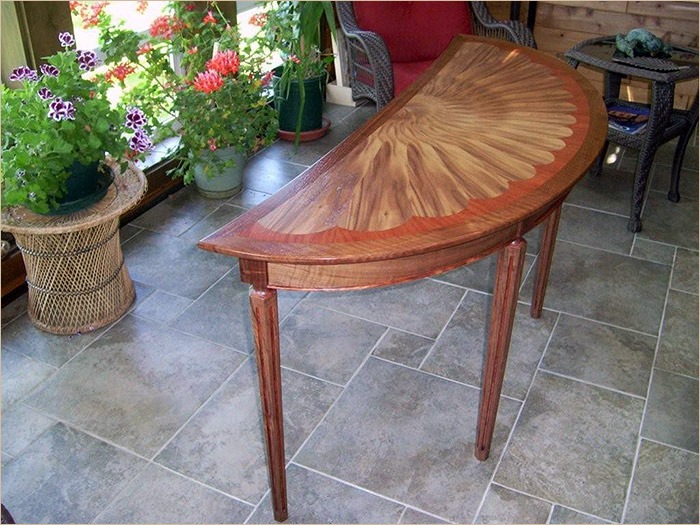 Sofa Table With A Curved Back